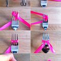 DIY faire un petit noeud avec une fourchette