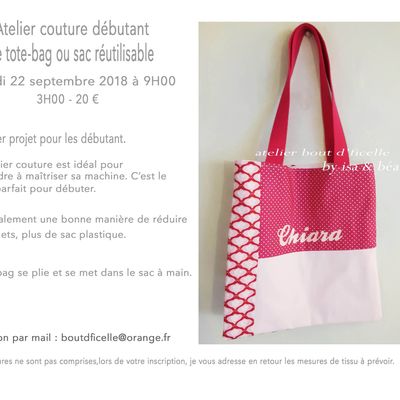 ATELIER COUTURE - SAMEDI 22 SEPTEMBRE 2018