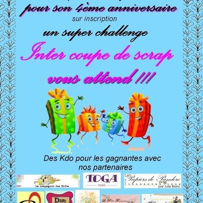 Challenge anniversaire sur l'atelier à scrap