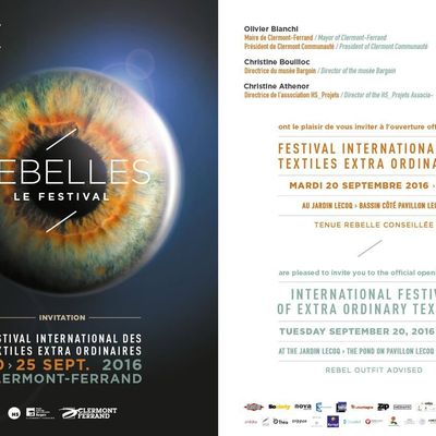 SEPTEMBRE 2016 - Festival International des Textiles Extra ordinaires à Clermont-Ferrand