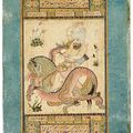 A Qizilbash and His Horse Entangles by a Dragon, Persia, Qazvin, ca. 1550