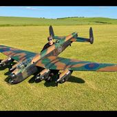 GIANT 1/6 SCALE RC AVRO LANCASTER - 4 X ZENOAH 38cc PETROLS - JACK AT NLMFC - 2023