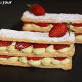 Millefeuilles fraise/pistache