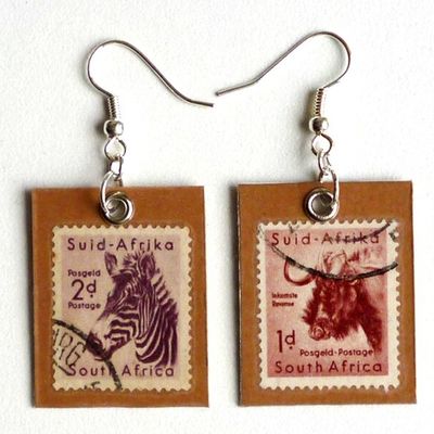 Boucles timbrées "Suid Afrika"