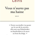 [Chronique] Vous n'aurez pas ma haine