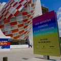 Daniel Buren : installation "L'observatoire de lumière" Travail in situ 2016 à la fondation Louis Vuitton.