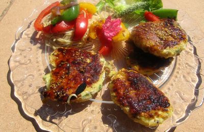 Galettes de poulet aux légumes du soleil avec des nouilles VIDÉO