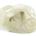 A white and russet jade mandarin fish, Qing dynasty, early 18th century