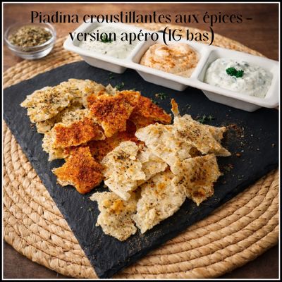 Piadina croustillantes aux épices version apéro (IG bas)