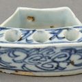 Chinese Blue and White Glazed Porcelain Incense Holder, Ming Dynasty 