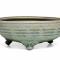 A Longquan celadon 'Eight trigrams' tripod censer, Late Yuan-Ming dynasty