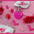 Une table Pink attitude pour les 2 ans de ma poupée ...