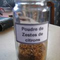 Poudre de zestes de citron séchés