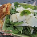 Salade de roquette, poire et parmesan