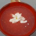 GASPACHO TOMATES-PASTÈQUE À LA RICOTTA