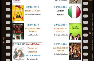 VERVIERS : du 26/09 au 03/04/2014 NOTRE PROGRAMMATION CINE-DEBAT