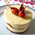 Entremets caramel - mousse chocolat blanc