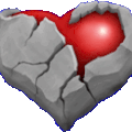 un coeur de chair sous un coeur de pierre