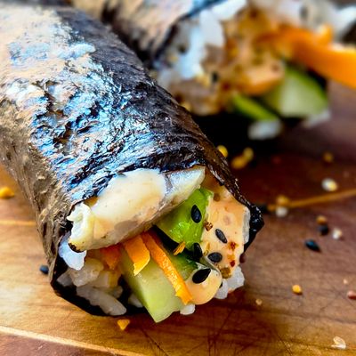 Handroll poissons grillés épicés