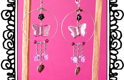 Boucles d'oreilles "Papillons printaniers"