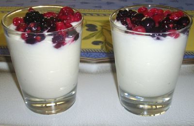 Mousse blanche aux fruits rouges