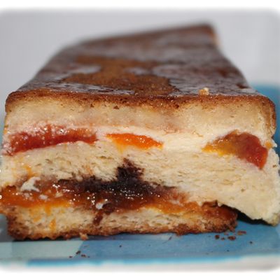 Croque cake à l'abricot pour Bataille food # 140 / les abricots sont mes amis
