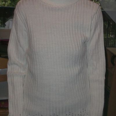 Pull col roulé blanc Jennyfer