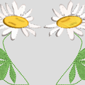26 lettres avec des marguerites*