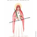 Aquarelle originale de ste Lucie de Syracuse, martyre