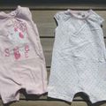 2 combi-short rose et pois 1 MOIS ETE 6€