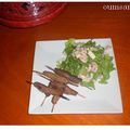 Une assiette d'été,brochette & salade...