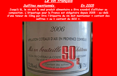 le vin français, en 2005