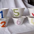  Collection chiffres : Petits bols & Tasses à café