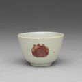 Cup with three fruit design in underglaze red, Ming dynasty, Zhengde reign (1506-1521)