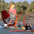 Windsurfeurs à Madine jeudi entre 15h40 et 15h48