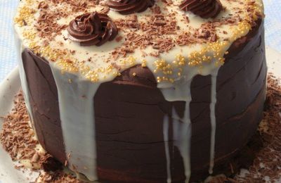 Gâteau d'anniversaire, chocolat coeur framboise