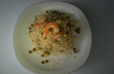 Riz cantonais aux crevettes