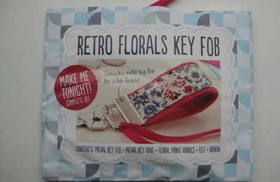 Retro Florals Key Fob