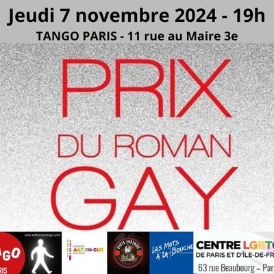 Palmarès du PRIX DU ROMAN GAY 2024 