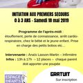Espace Enfants - Initiation au premiers secours - samedi 18 mai 2019 13h-17h 