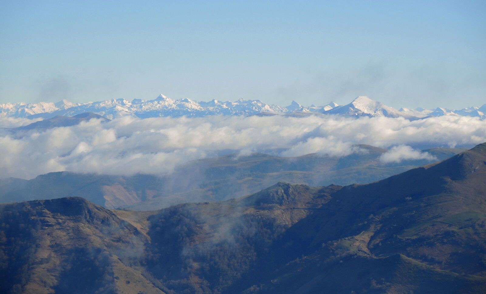 L'Autza, sommet, panorama Pyrénées (Espagne)