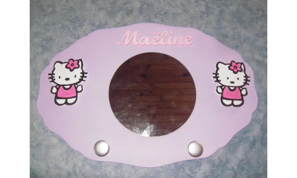 miroir porte manteaux hello kitty 