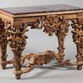 Table de milieu en bois doré, France, époque Louis XIV, vers 1690-1700. 