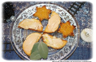 TOASTS FOIE GRAS ET MOUSSE DE CANARD A L'ORANGE
