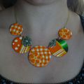 Collier fimo orange