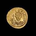 A solid gold Byzantine solidus of Emperor Phocas, struck 602 - 610 A.D. at the Constantinople mint