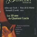 Concert à Arles sur Tech. Les 10 ans du Quatuor Lucia