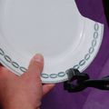 Couper une assiette: Mosaique de vaisselle cassée