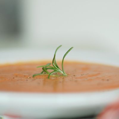 Un souvenir, une couleur : velouté de tomate au mascarpone