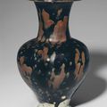 A very rare Cizhou-type black and russet 'partridge feather'-glazed vase, Northern Song-Jin dynasty, 12th century